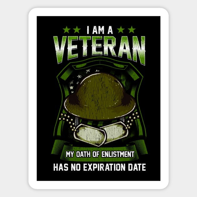 Veterans Oath Of Enlistment Military Gift Sticker by guitar75